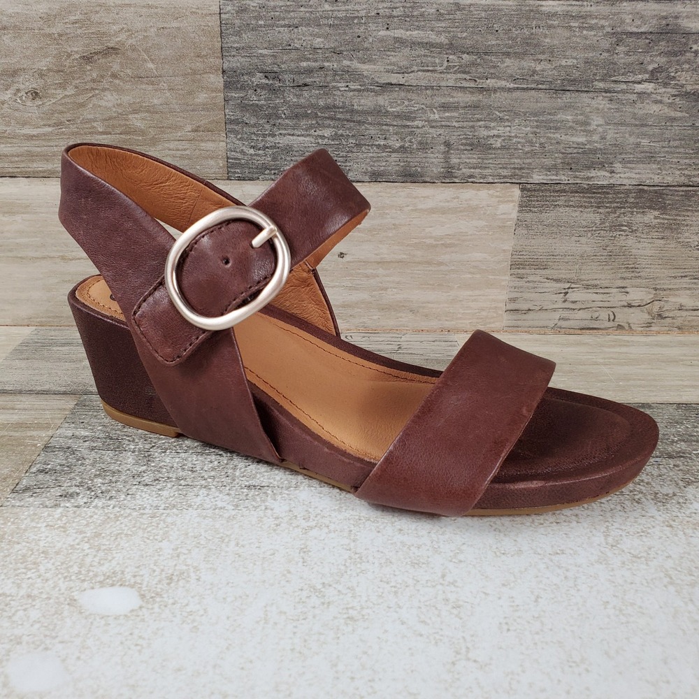 Sofft Vaya Womens Sandals Sz 7 M Cocoa Brown Ankle Strap Buckle with Hook & Loop